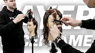 Face Frame Haircut with Round Layers | Hair Tutorial