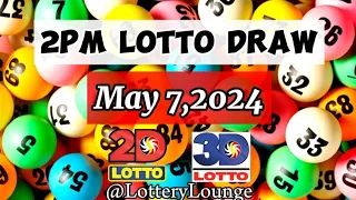MAY 7,2024 TUESDAY 2PM DRAW 2D 3D PCSO LOTTO RESULTS TODAY @LotteryLounge