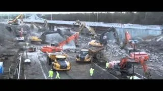 Time lapse bridge demolition