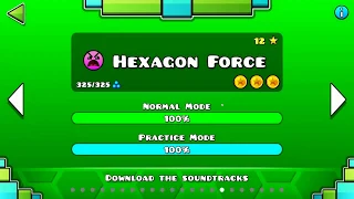 Level 16 - Hexagon Force(All 3 coins) | Geometry Dash