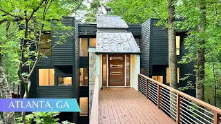 Luxury Cedar House Built in the Trees w/Treehouse views + Separate Apartment FOR SALE in Atlanta