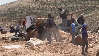 Israel demolishes cluster of tents used as homes by Palestinians in West Bank