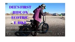 1st E-Bike Ride For 68 Year Old Lady (Gifts from friends)