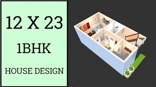 12 X 23 Small House Plan ll 276 Sqft House Design ll 12 X 23 Ghar Ka Naksha