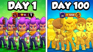 We Survived 100 Days In HARDCORE Brawl Stars.. (5v5)