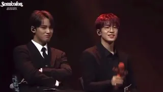 Mingyu crying 🥺 and Seungkwan asking him why he was crying.. #seventeen