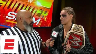 Ronda Rousey honored to win WWE Raw Women’s Championship at SummerSlam | ESPN