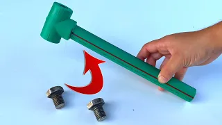 Very Useful Tips For You - Creative A Hammer From A Plastic Pipe and An Iron Screw