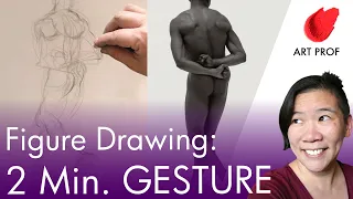 Gesture Drawing Demo: 2 Minute Figure Sketch for Beginners #shorts