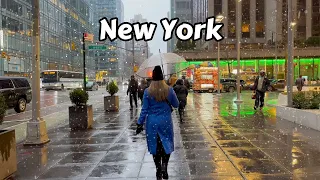 NYC Snowfall Walking Tour 2024 4k Video