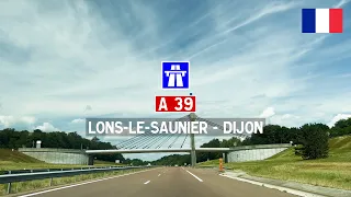 [4KHDR] Driving in France: Autoroute A39 from Lons-le-Saunier to Dijon