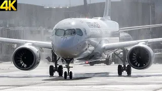 [4K] Air France A220 Water salute