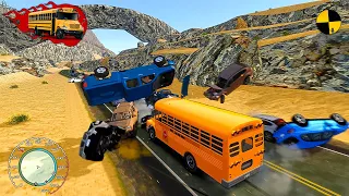 GTA 4 Crazy School Bus Crashes Ep.15
