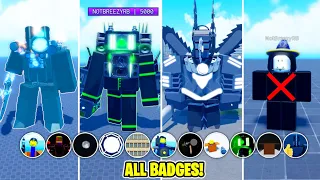 How to get ALL BADGES in SUPER BOX SIEGE DEFENSE! (ROBLOX)