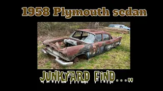 1958 Plymouth sedan junkyard find