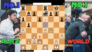 TACTICAL ✅️| Hikaru Nakamura vs Magnus Carlsen Blitz