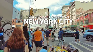 [4K] NEW YORK CITY - Lower Manhattan Summer Walk, New York City Hall, Broadway & SoHo, NYC, Travel