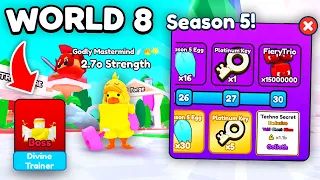 NEW World 8 Update is INSANE and Season 5 Pass is OP in Arm Wrestling Simulator!