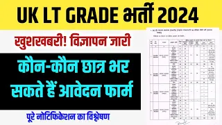 UK LT GRADE VACANCY 2024 NOTIFICATION जारी। UKSSSC LT GRADE ELIGIBILITY, ONLINE FORM FILL UP