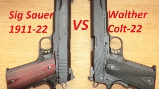 Walther Colt Gold Cup 1911 .22 - VS - Sig Sauer 1911-22 .22