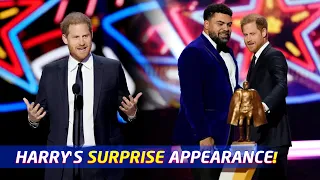 Prince Harry's Surprise Appearance at the NFL Honors in Las Vegas😂🏆