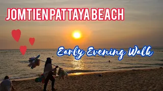 Jomtien Pattaya Beach Early Evening Walk with Dinner January 2024