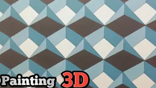 3d wall painting | optical illusion 3d design | 3d wall decoration effect | interior design ideas