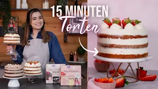 Zitronentorte & Schoko-Kokos-Torte in unter 15 MINUTEN / 2 Rezepte mit meinen neuen Tortenböden 😍