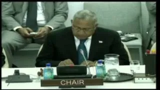 Fijian Prime Minister Voreqe Bainimarama accepts the Chairmanship of the G77+China