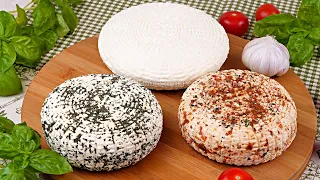 🧀 Натуральный Мягкий Адыгейский Сыр родом с Кавказа! 3 вида сыра по одному классическому рецепту!