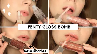 Fenty Gloss Bombs: NEW SHADES, SWATCHES & OVERVIEW!