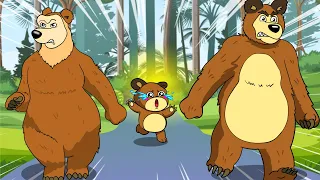 Poor Baby Bear Life (Bear Family) | Bear's Life Story | Bear Funny Animation