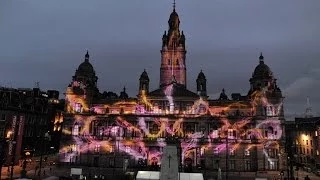 Video Mapping in George Square (Radio 1's Big Weekend 2014)