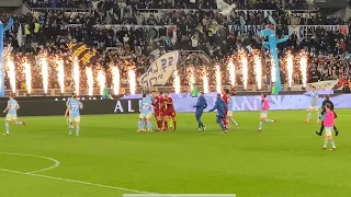 Lazio Roma 1-0 - Fischio finale - Rissa in campo - Cori Curva Nord