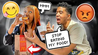 Saying I'm NOT HUNGRY Then EATING All My Boyfriend's Food! *HILARIOUS*