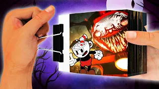 WOW! CUPHEAD VS CHOO CHOO CHARLES (BOSS BATTLE FLIPBOOK ANIMATION)