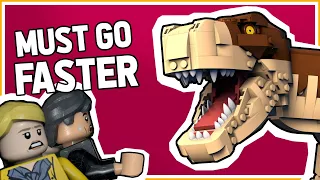 Lego Jurassic Park Trex chase scene. Must go faster!  - Cinema 4D -