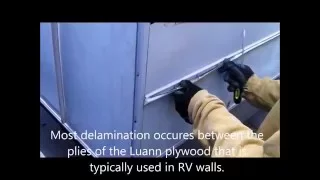 Repairing a delaminated RV wall and bubbled Fiberglass