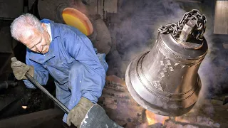 CASTING OF BELLS with clay molds at more than 1000 DEGREES. This is how it is made by hand