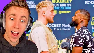 LIVE REACTION TO JAKE PAUL vs TYRON WOODLEY PRESS CONFERENCE & FACE-OFF