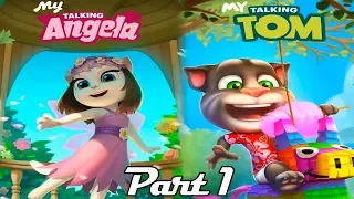 My Talking Angela Levels 1-20 | My Talking Tom Levels 1-20 | Walkthrough - Gameplay, (Android, iOS)