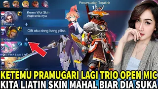 DENGAR REAKSI PRAMUGARI OPEN MIC KETIKA LIAT SKIN AKU! KITA BIKIN DIA SUKA n BAPER! - Mobile Legends