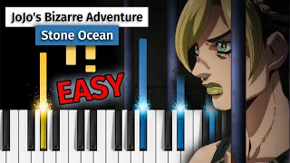 Easy Piano Tutorial - JoJo's Bizarre Adventure: STONE OCEAN - Opening Theme