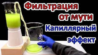 Хитрая фильтрация от мути! ✔ Капиллярный эффект! Или как отфильтровать раствор от мути!