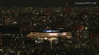 Tokyo 2020: Live of stadium and Tokyo skyline during the July 23, 2021 opening ceremonies