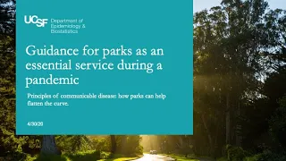 Guidance for Parks as an Essential Service During a Pandemic