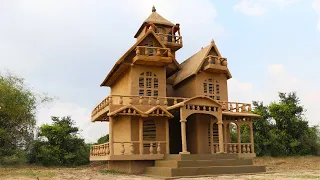 [Full Build] Build The Most Creative 4-Story Mud Victorian House By Ancient Skills