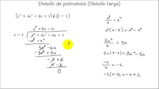 División de polinomios (División larga PASO A PASO)