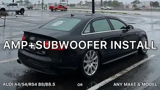 How to: Install an Amp & Subwoofer in your Audi or Any Make