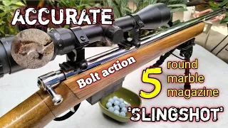 DIY how to create bolt action slingshot with magazine